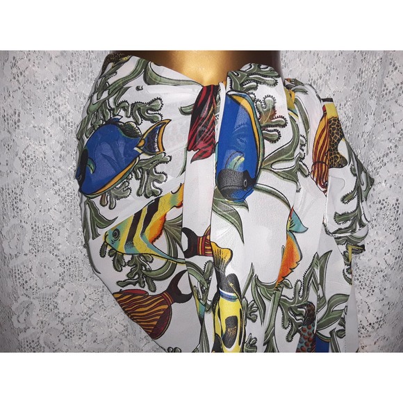 NIP Sz L Bikini with Light Padded Top, Peppermint Bay Hip Scarf OS - Picture 5 of 12